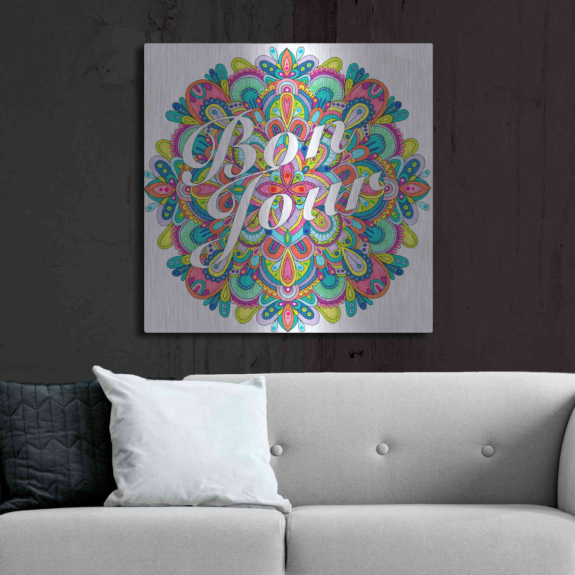Luxe Metal Art 'Letters & Words 21' by Hello Angel, Metal Wall Art,36x36