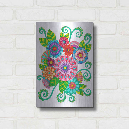 Luxe Metal Art 'Big Beautiful Blossoms 16' by Hello Angel, Metal Wall Art,12x16