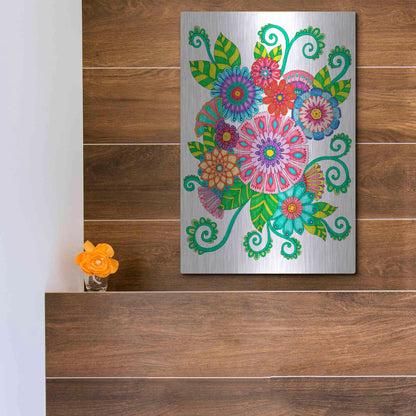 Luxe Metal Art 'Big Beautiful Blossoms 16' by Hello Angel, Metal Wall Art,12x16