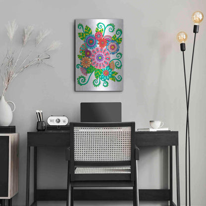 Luxe Metal Art 'Big Beautiful Blossoms 16' by Hello Angel, Metal Wall Art,16x24