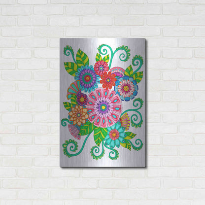 Luxe Metal Art 'Big Beautiful Blossoms 16' by Hello Angel, Metal Wall Art,24x36