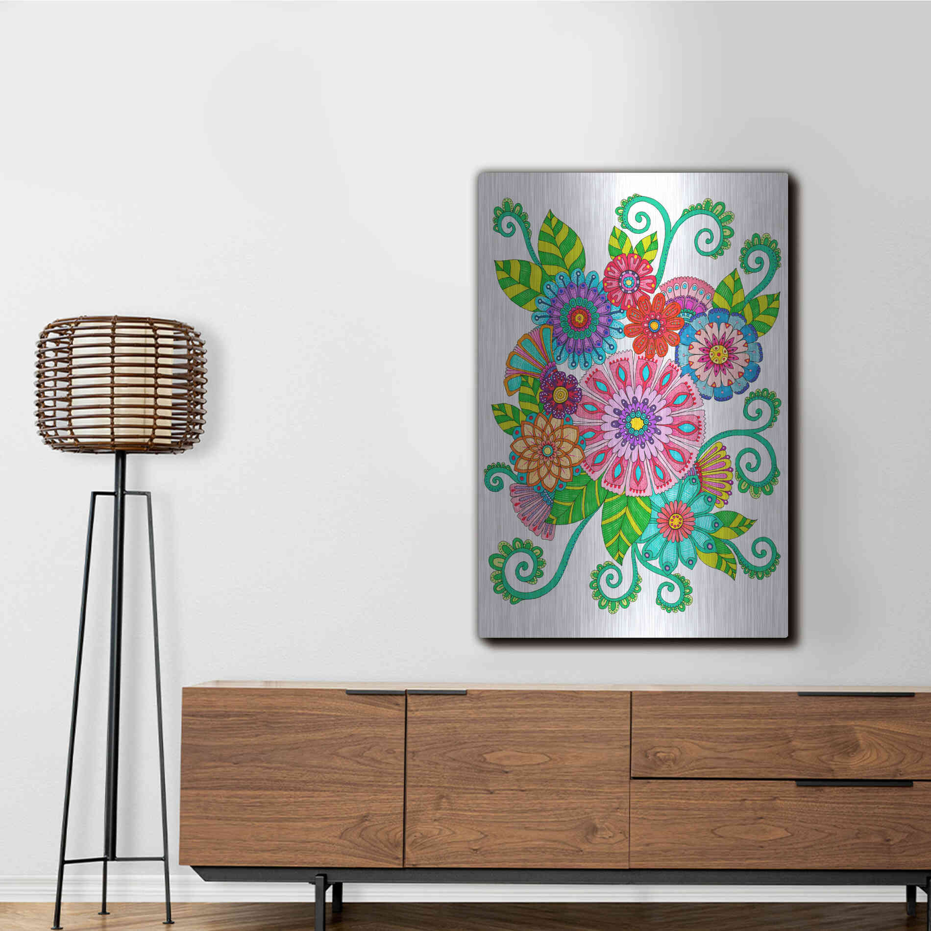 Luxe Metal Art 'Big Beautiful Blossoms 16' by Hello Angel, Metal Wall Art,24x36