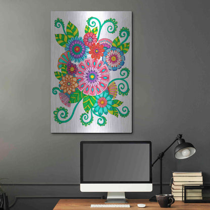 Luxe Metal Art 'Big Beautiful Blossoms 16' by Hello Angel, Metal Wall Art,24x36
