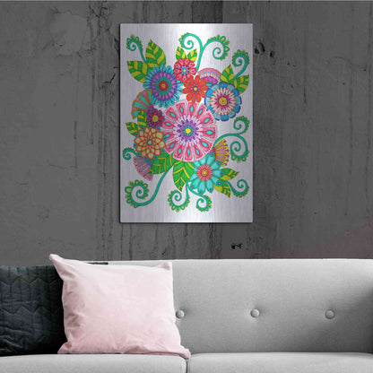 Luxe Metal Art 'Big Beautiful Blossoms 16' by Hello Angel, Metal Wall Art,24x36