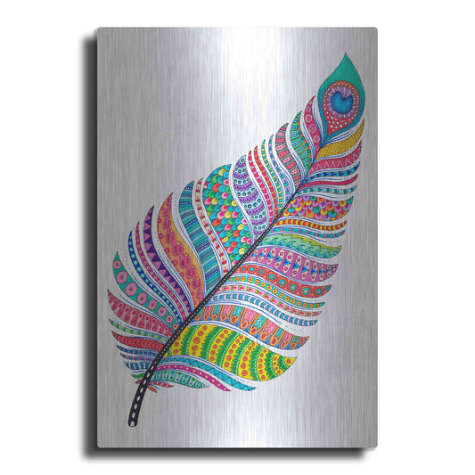 Luxe Metal Art 'Single Feather' by Hello Angel, Metal Wall Art