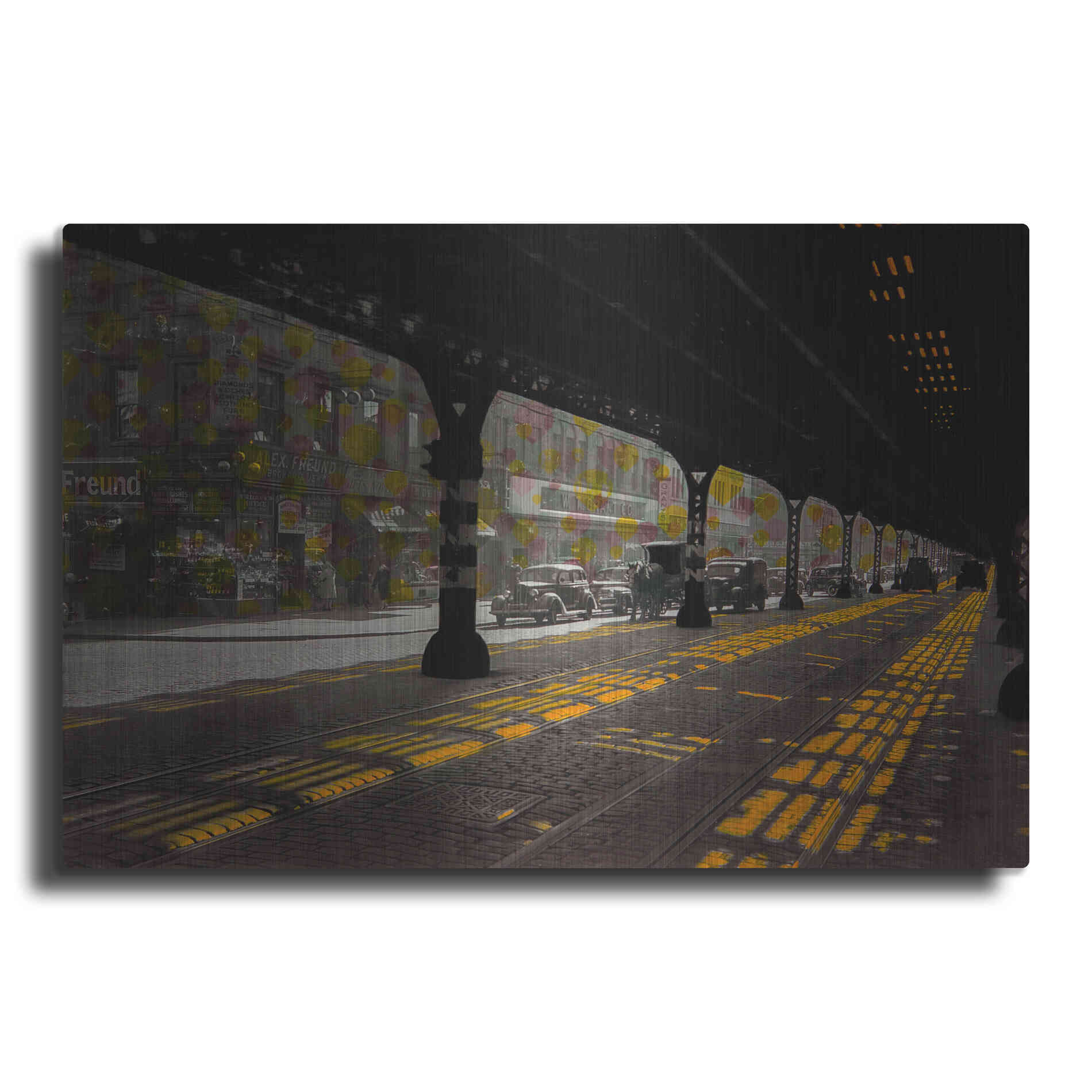 Luxe Metal Art 'Under The Bridge' by DB Waterman, Metal Wall Art