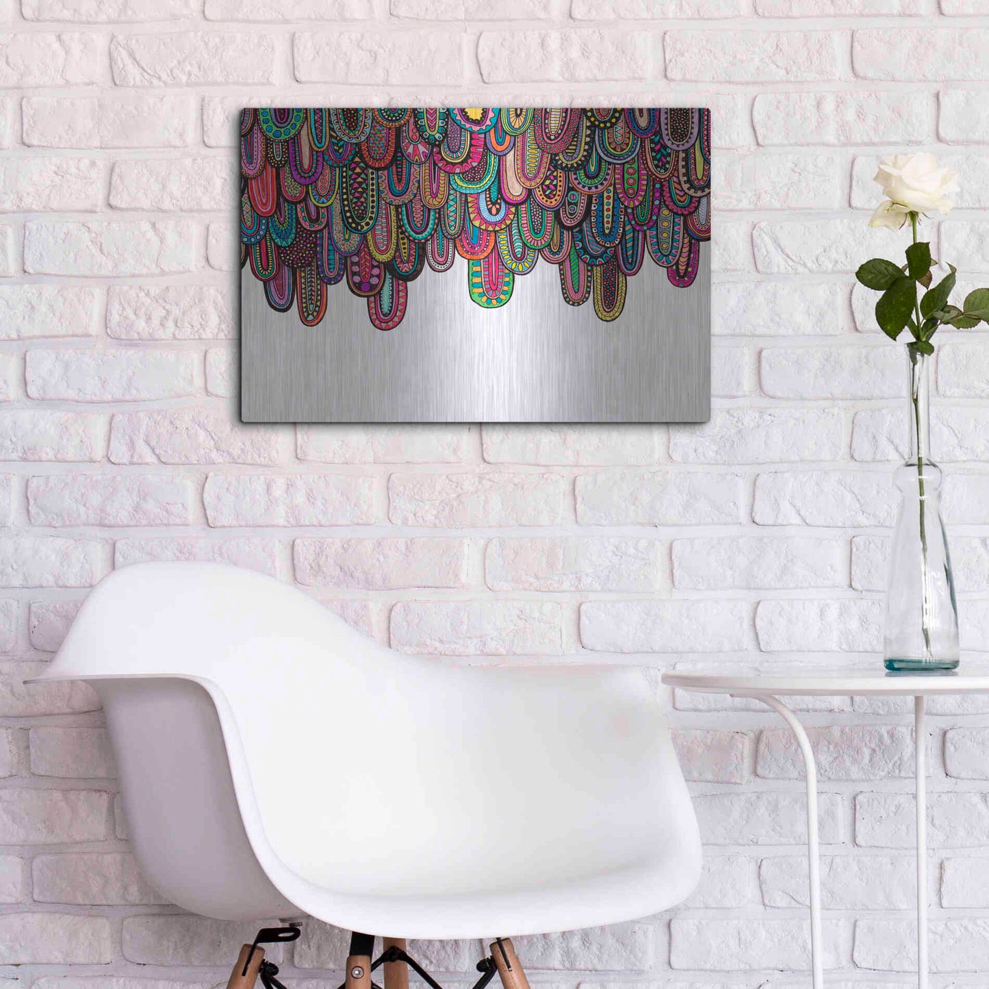 Luxe Metal Art 'Drips' by Hello Angel, Metal Wall Art,24x16