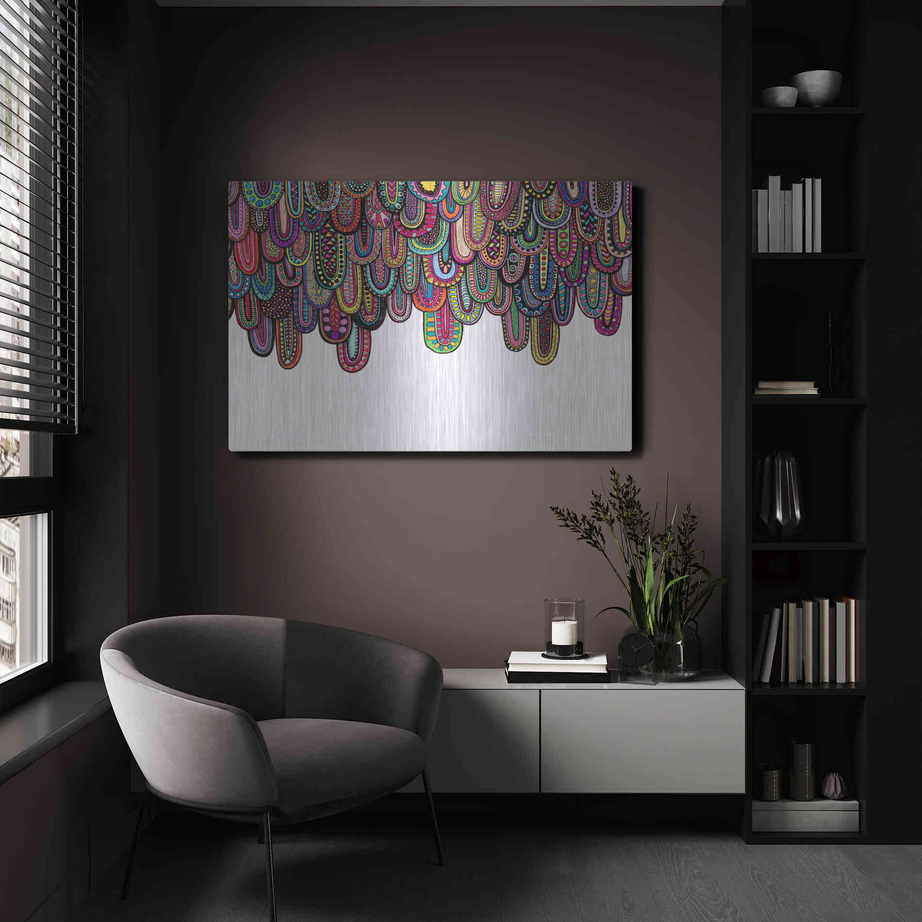 Luxe Metal Art 'Drips' by Hello Angel, Metal Wall Art,24x16