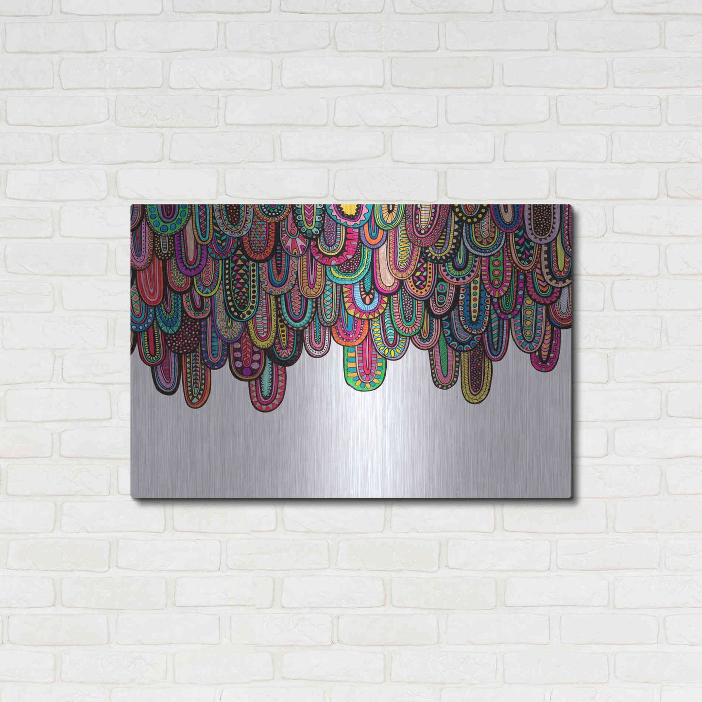 Luxe Metal Art 'Drips' by Hello Angel, Metal Wall Art,36x24