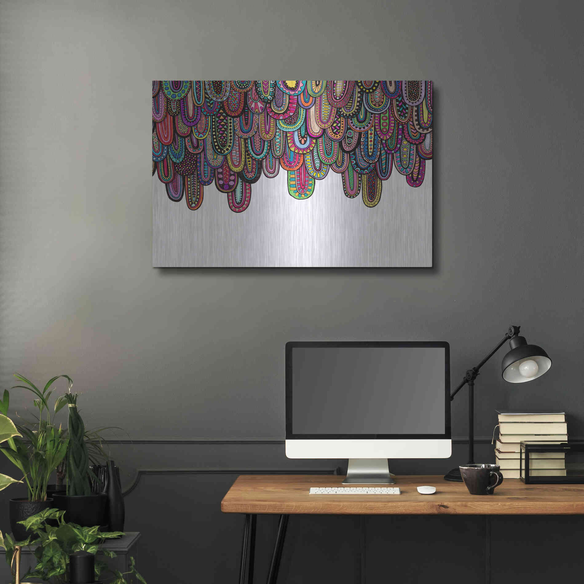 Luxe Metal Art 'Drips' by Hello Angel, Metal Wall Art,36x24