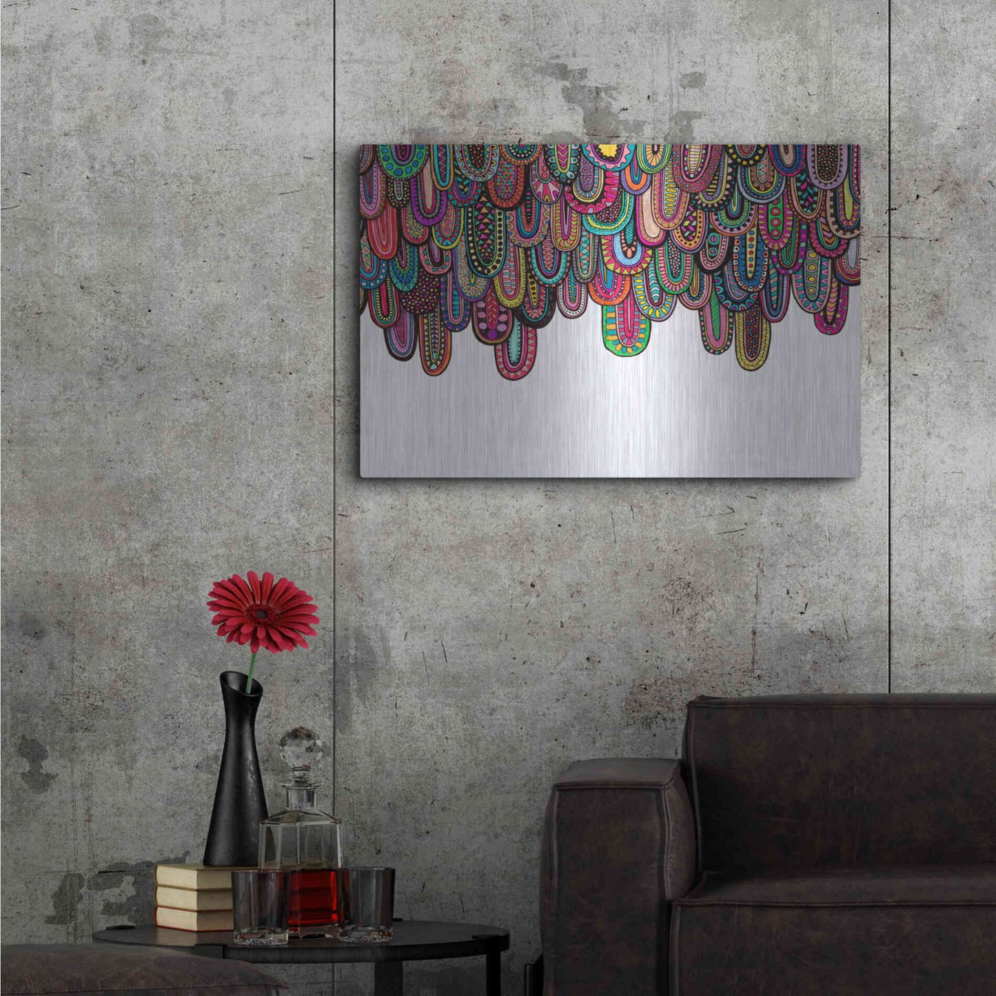 Luxe Metal Art 'Drips' by Hello Angel, Metal Wall Art,36x24