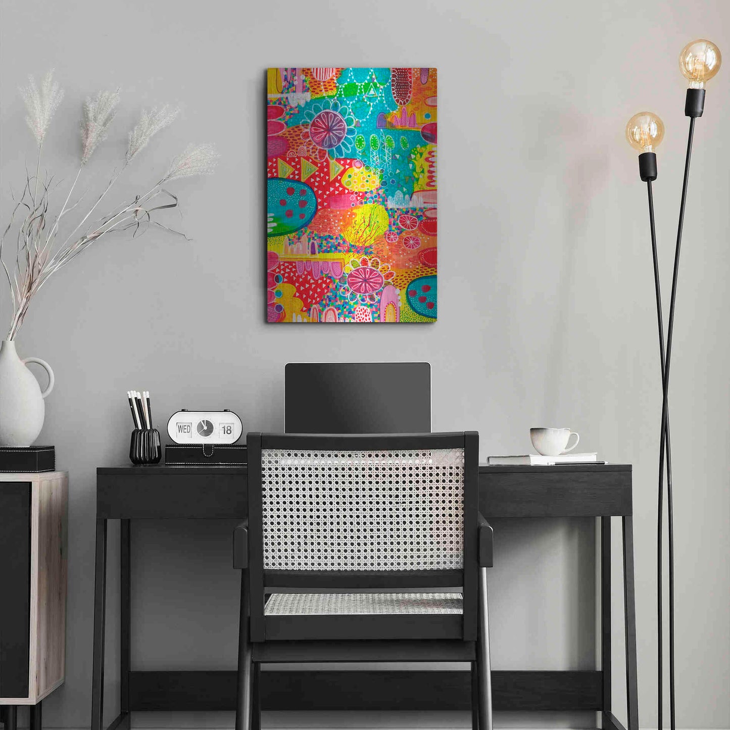 Luxe Metal Art 'Sunshine and Lollipops' by Hello Angel, Metal Wall Art,16x24