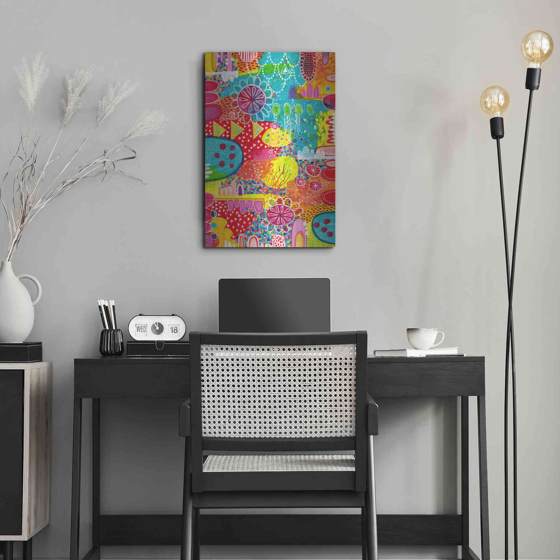 Luxe Metal Art 'Sunshine and Lollipops' by Hello Angel, Metal Wall Art,16x24