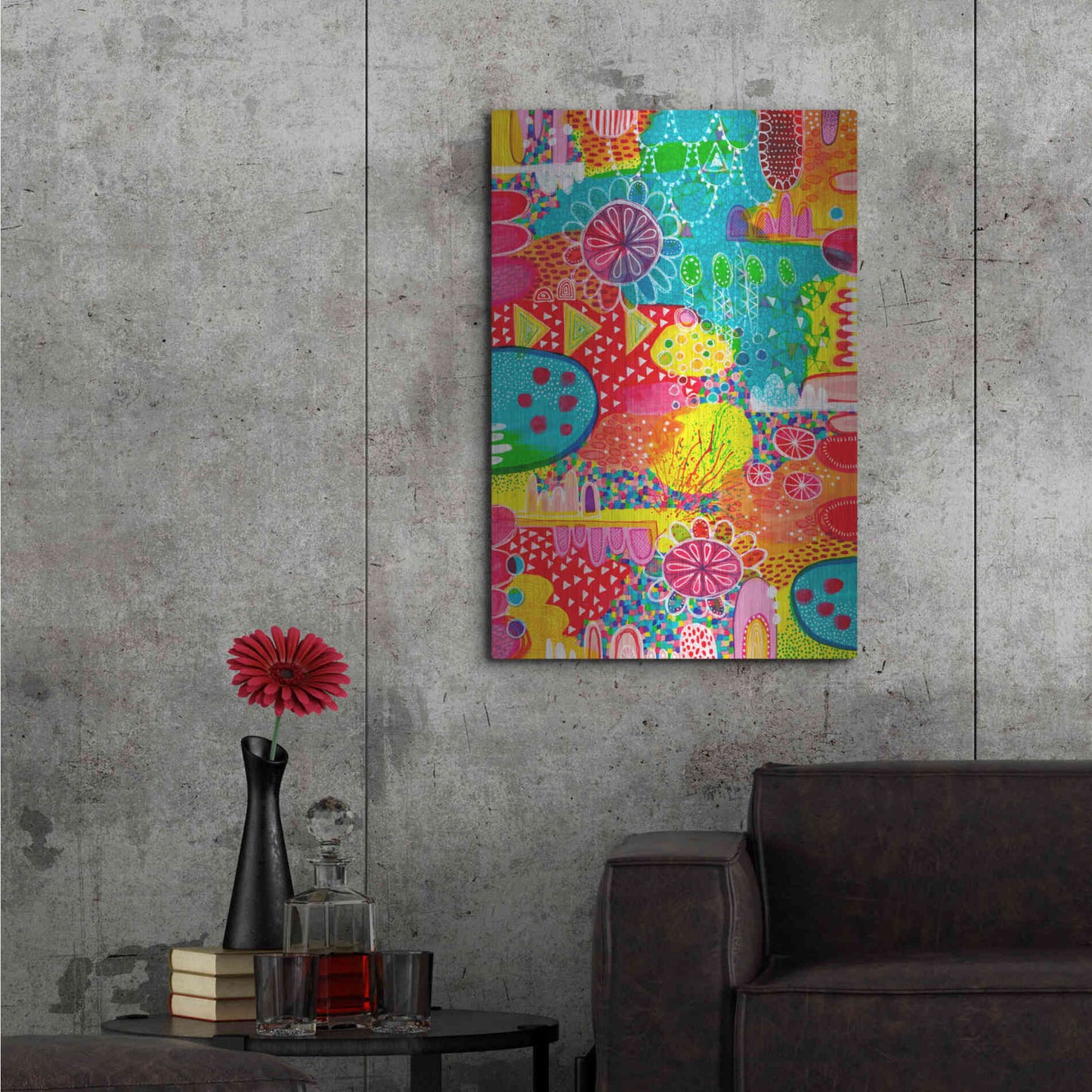 Luxe Metal Art 'Sunshine and Lollipops' by Hello Angel, Metal Wall Art,24x36