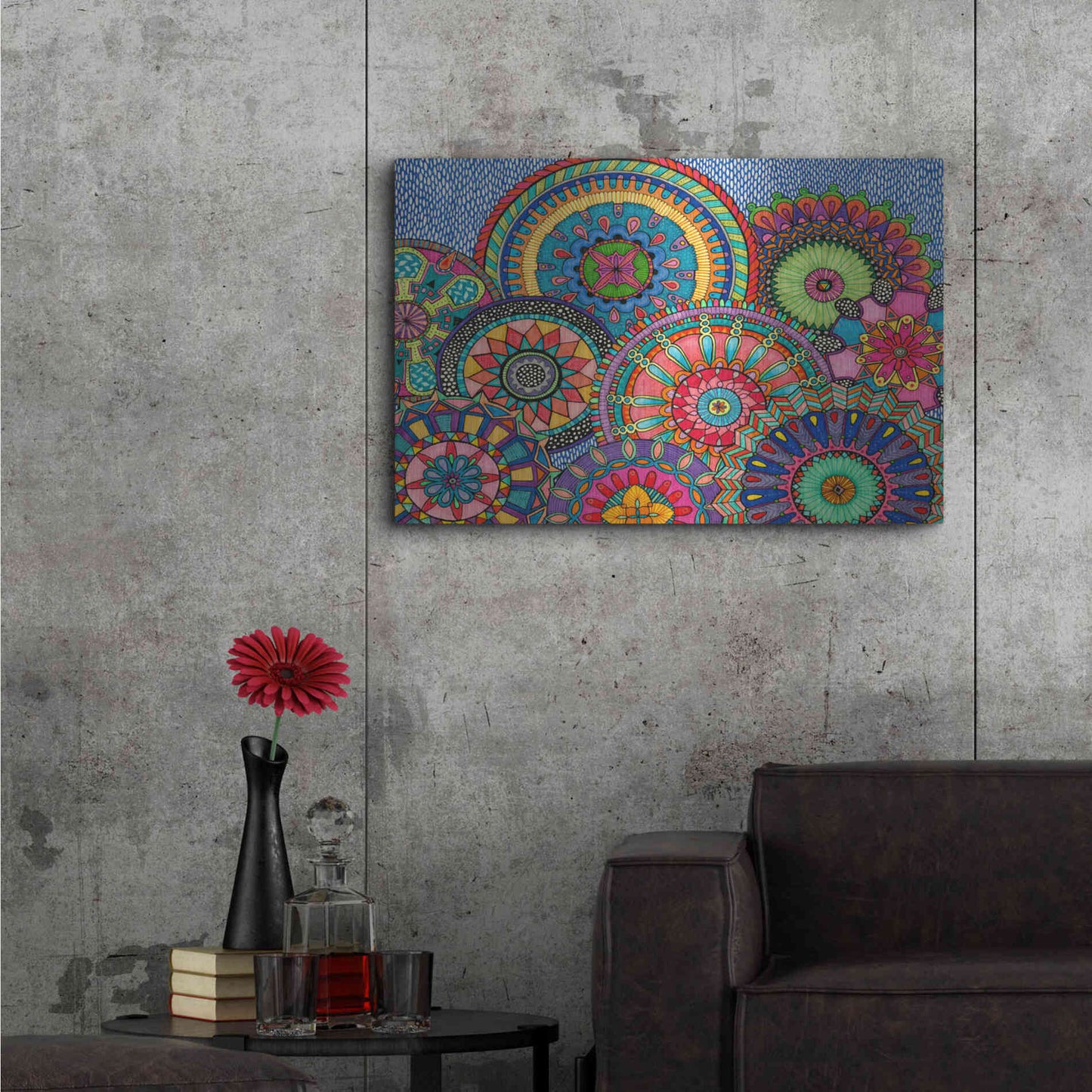 Luxe Metal Art 'Mandala Parade' by Hello Angel, Metal Wall Art,36x24