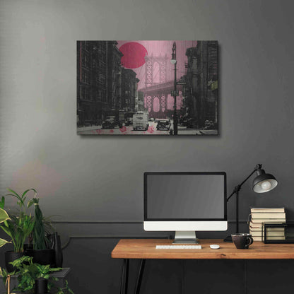 Luxe Metal Art 'Pink Haze' by DB Waterman, Metal Wall Art,36x24