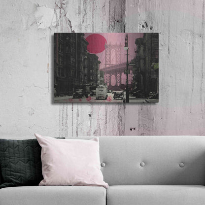 Luxe Metal Art 'Pink Haze' by DB Waterman, Metal Wall Art,36x24