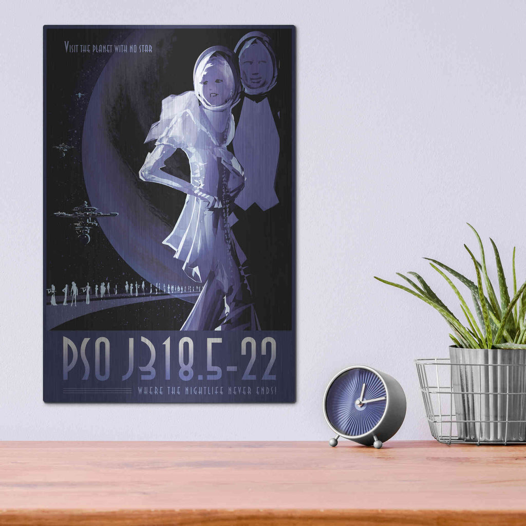 Luxe Metal Art 'Visions of the Future: PSO J318.5-22' Hubble Space Telescope, Metal Wall Art,12x16