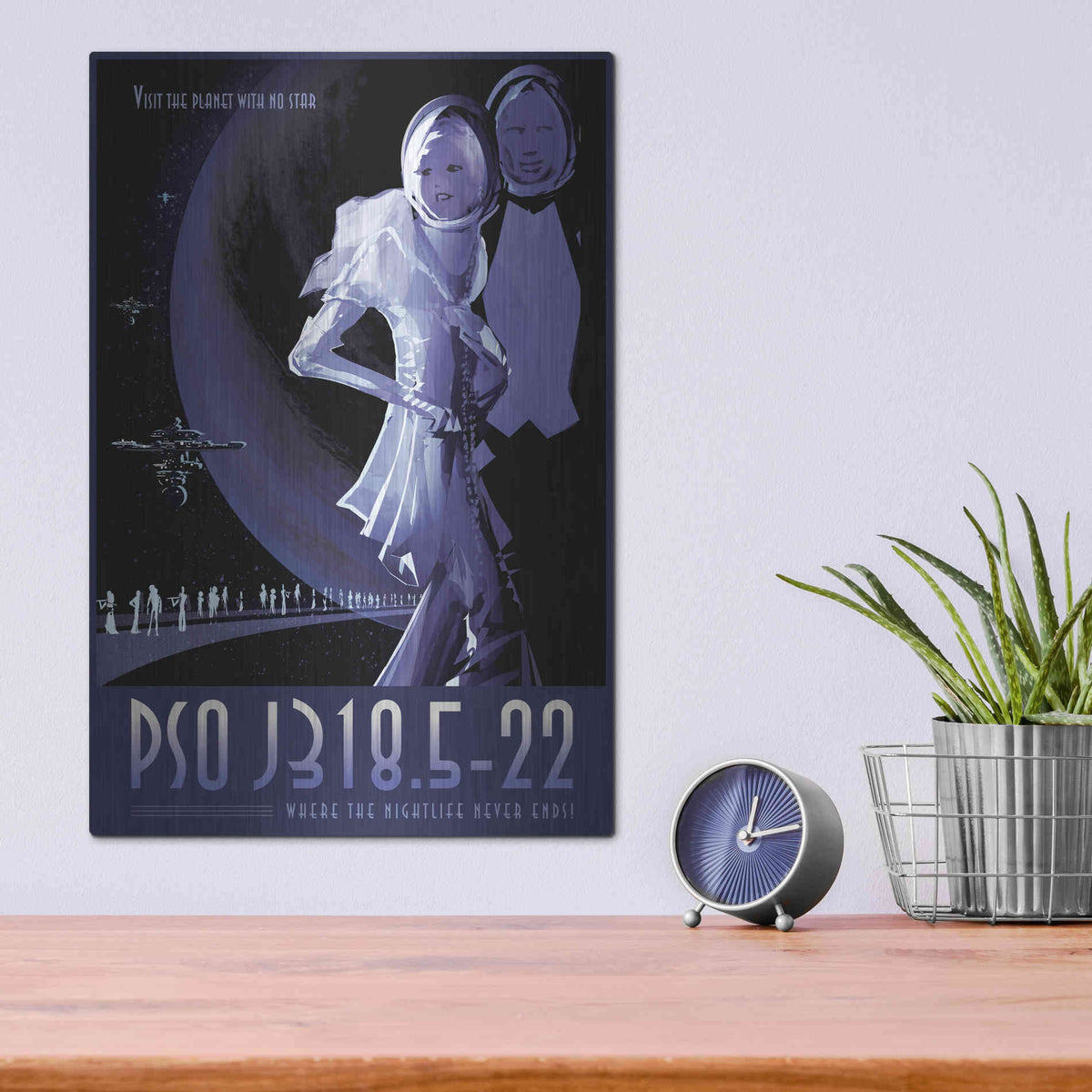 Luxe Metal Art 'Visions of the Future: PSO J318.5-22' Hubble Space Telescope, Metal Wall Art,12x16