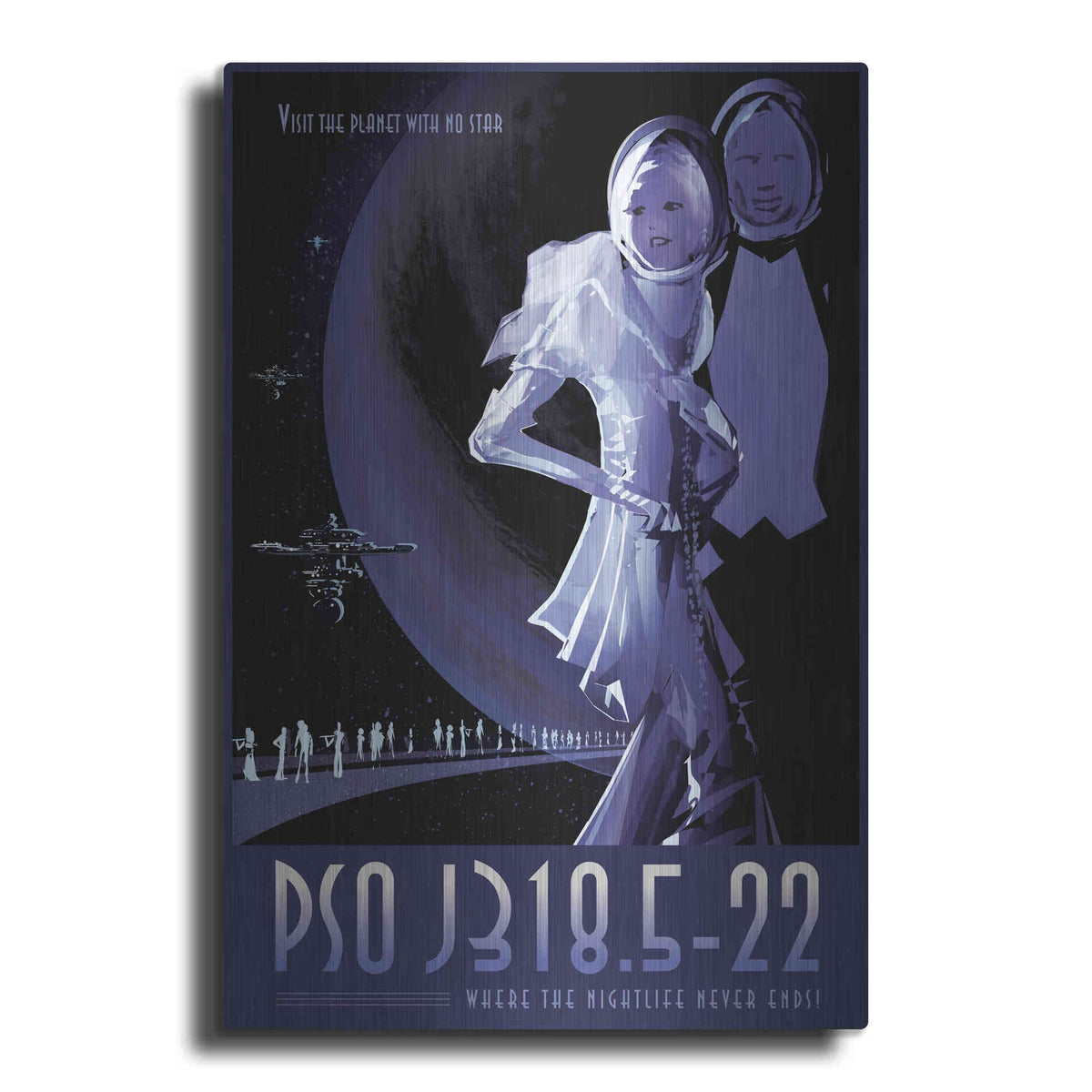 Luxe Metal Art 'Visions of the Future: PSO J318.5-22' Hubble Space Telescope, Metal Wall Art