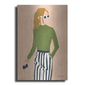 Luxe Metal Art 'Green Mockneck' by Megan Galante, Metal Wall Art