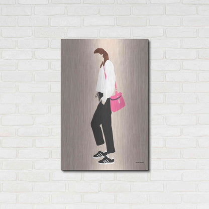 Luxe Metal Art 'Hot Pink Handbag' by Megan Galante, Metal Wall Art,24x36