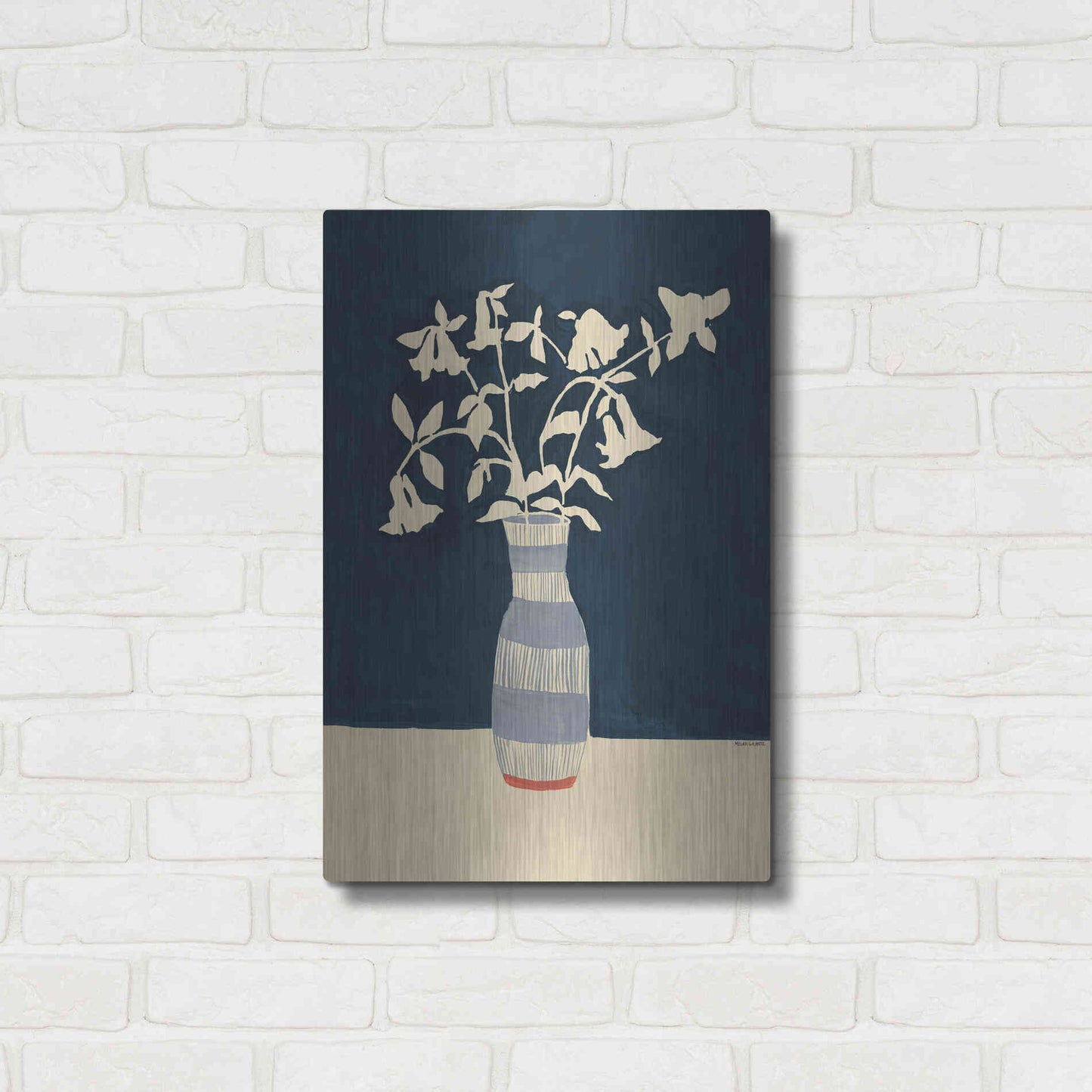 Luxe Metal Art 'Limoges Vase' by Megan Galante, Metal Wall Art,16x24