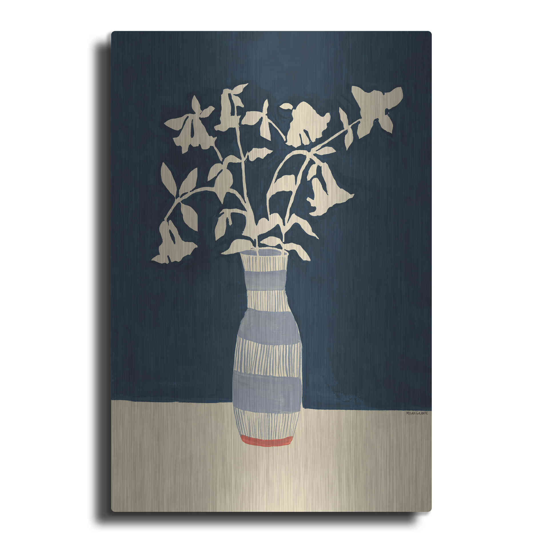 Luxe Metal Art 'Limoges Vase' by Megan Galante, Metal Wall Art