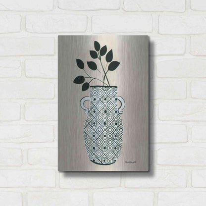 Luxe Metal Art 'Luna Vase' by Megan Galante, Metal Wall Art,12x16