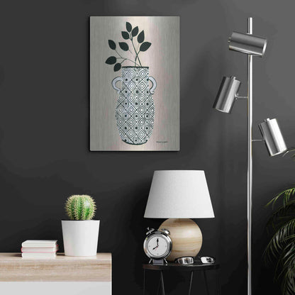Luxe Metal Art 'Luna Vase' by Megan Galante, Metal Wall Art,16x24