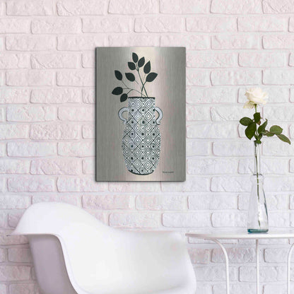 Luxe Metal Art 'Luna Vase' by Megan Galante, Metal Wall Art,16x24