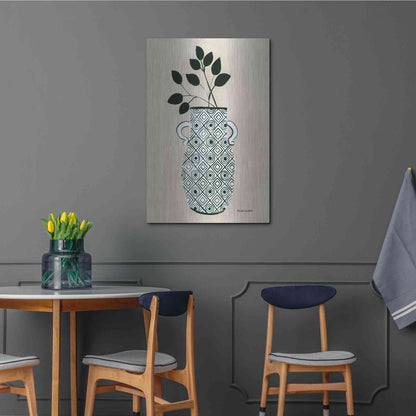 Luxe Metal Art 'Luna Vase' by Megan Galante, Metal Wall Art,24x36