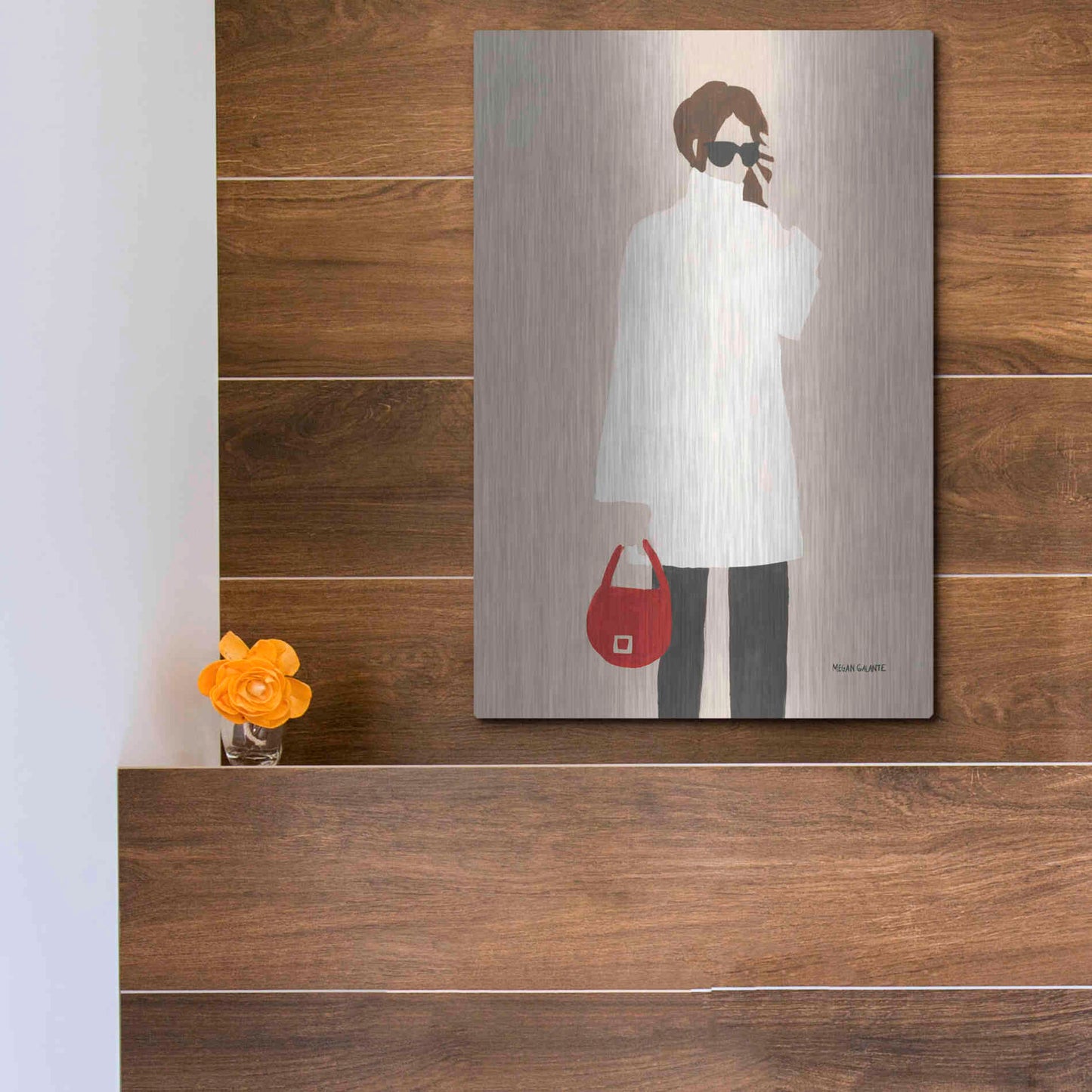 Luxe Metal Art 'Monday Morning' by Megan Galante, Metal Wall Art,12x16