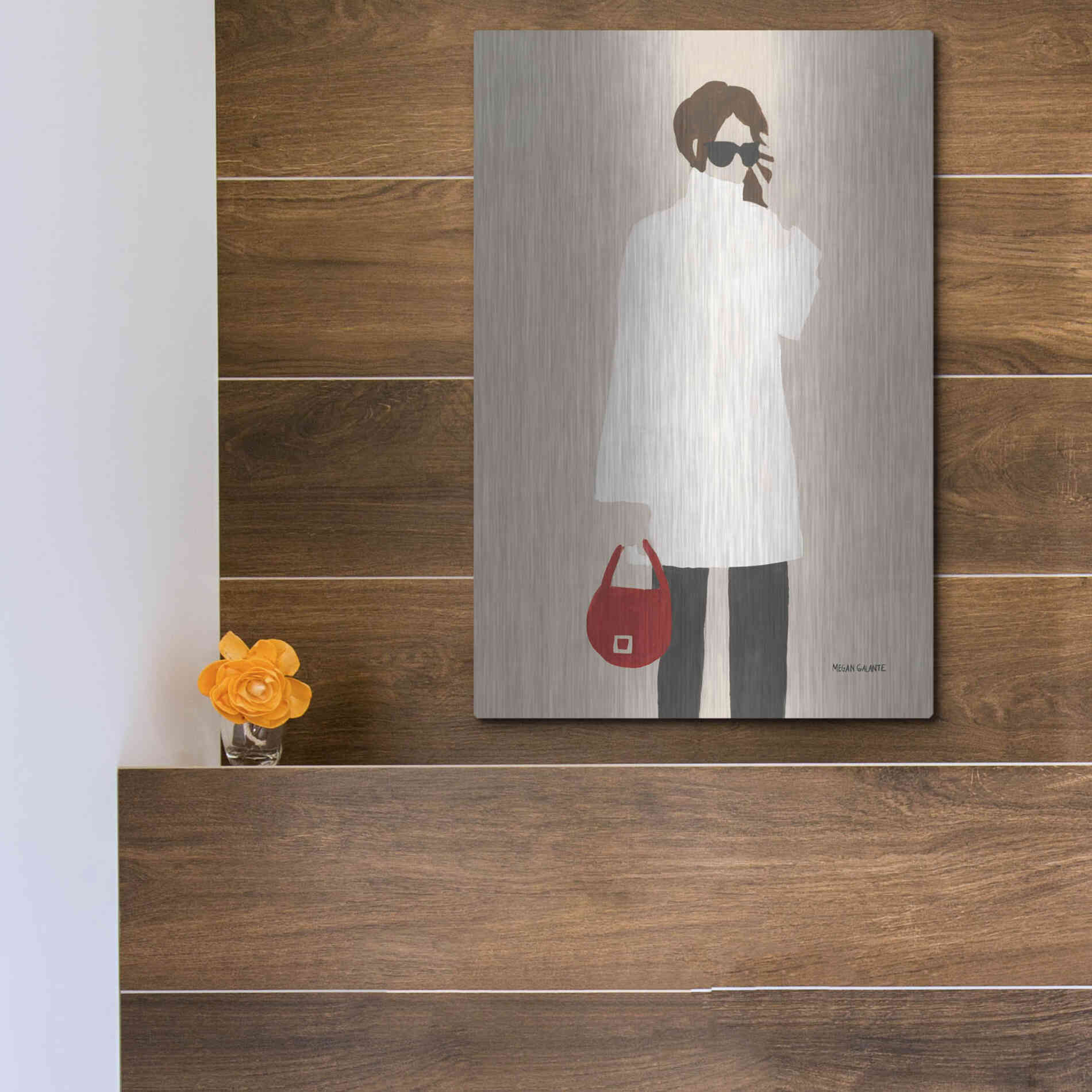 Luxe Metal Art 'Monday Morning' by Megan Galante, Metal Wall Art,12x16