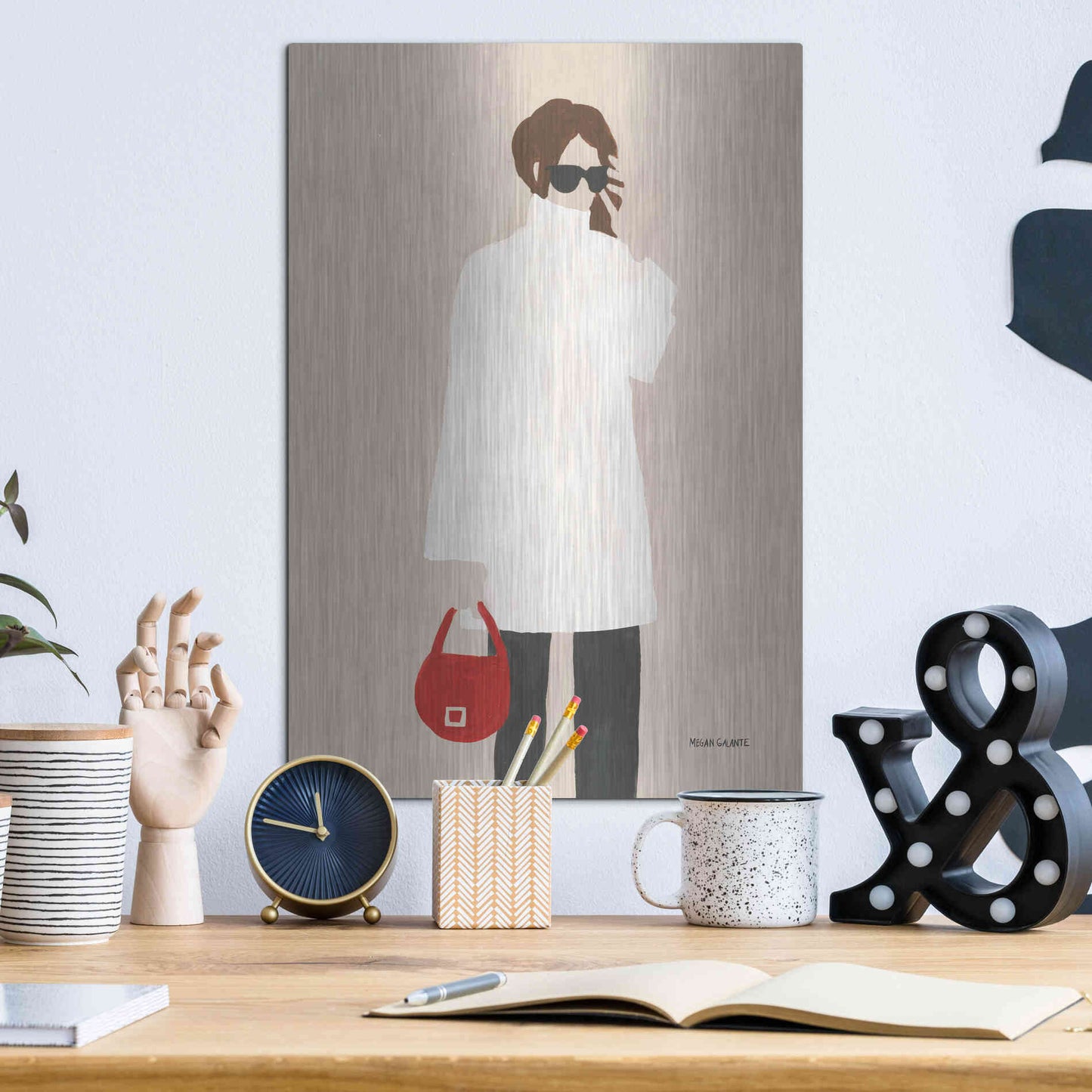 Luxe Metal Art 'Monday Morning' by Megan Galante, Metal Wall Art,12x16