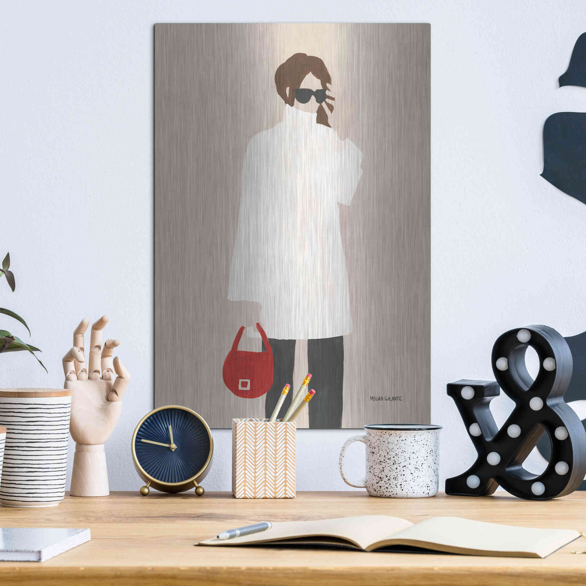 Luxe Metal Art 'Monday Morning' by Megan Galante, Metal Wall Art,12x16