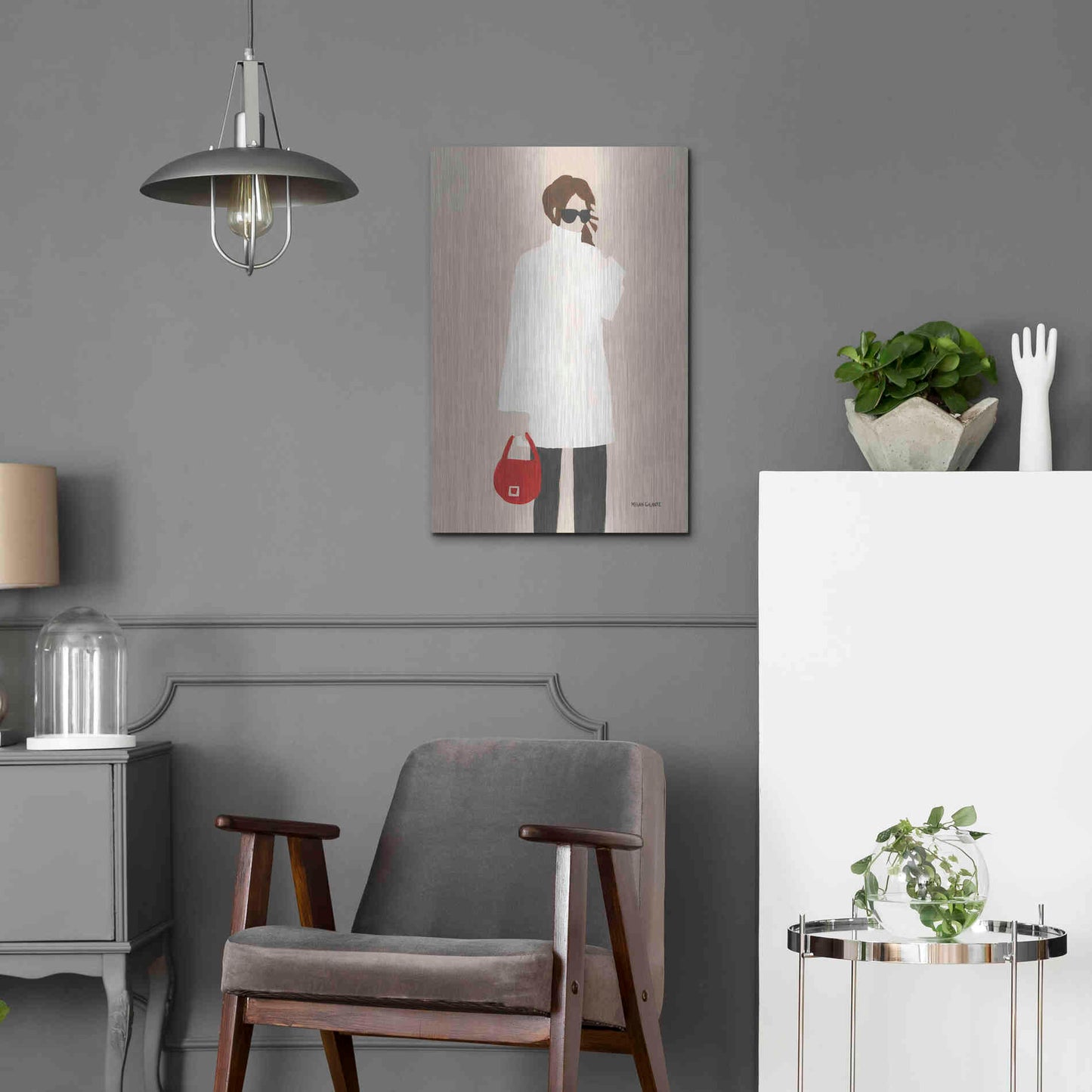 Luxe Metal Art 'Monday Morning' by Megan Galante, Metal Wall Art,16x24