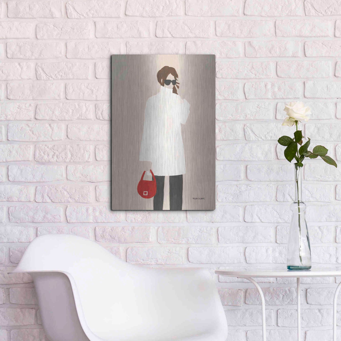 Luxe Metal Art 'Monday Morning' by Megan Galante, Metal Wall Art,16x24