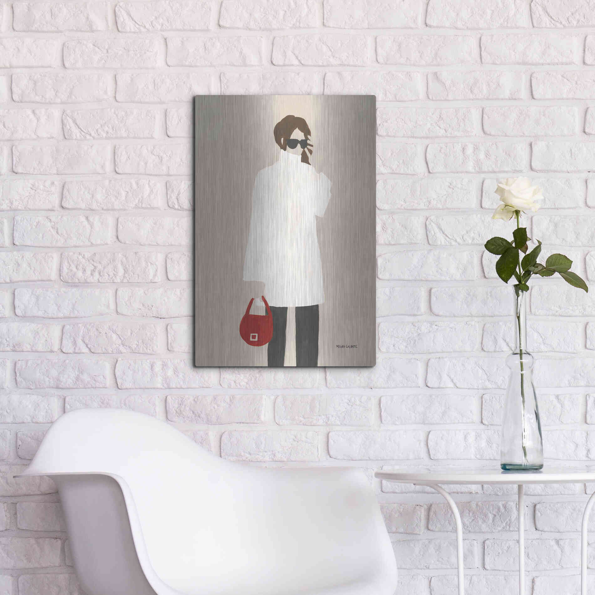 Luxe Metal Art 'Monday Morning' by Megan Galante, Metal Wall Art,16x24