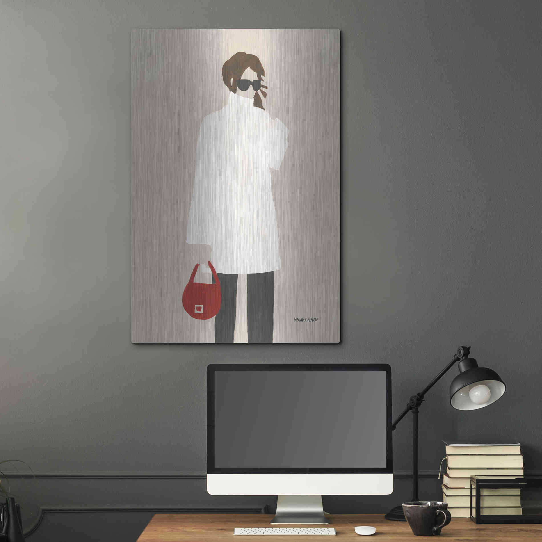 Luxe Metal Art 'Monday Morning' by Megan Galante, Metal Wall Art,24x36