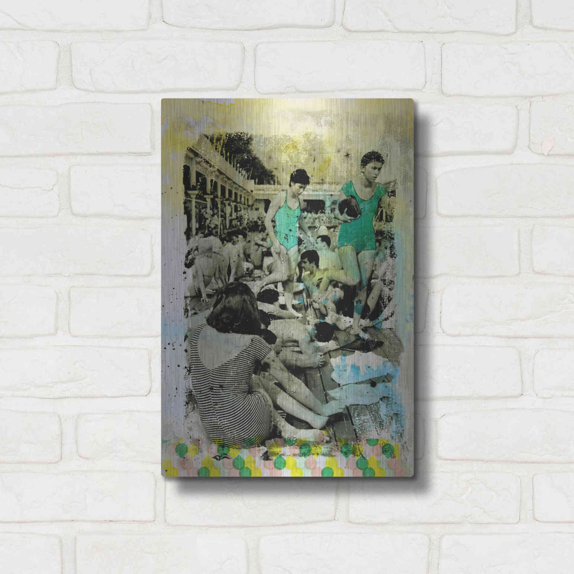 Luxe Metal Art 'One Piece' by DB Waterman, Metal Wall Art,12x16