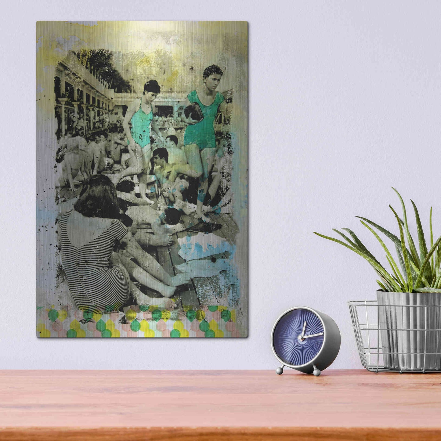 Luxe Metal Art 'One Piece' by DB Waterman, Metal Wall Art,12x16