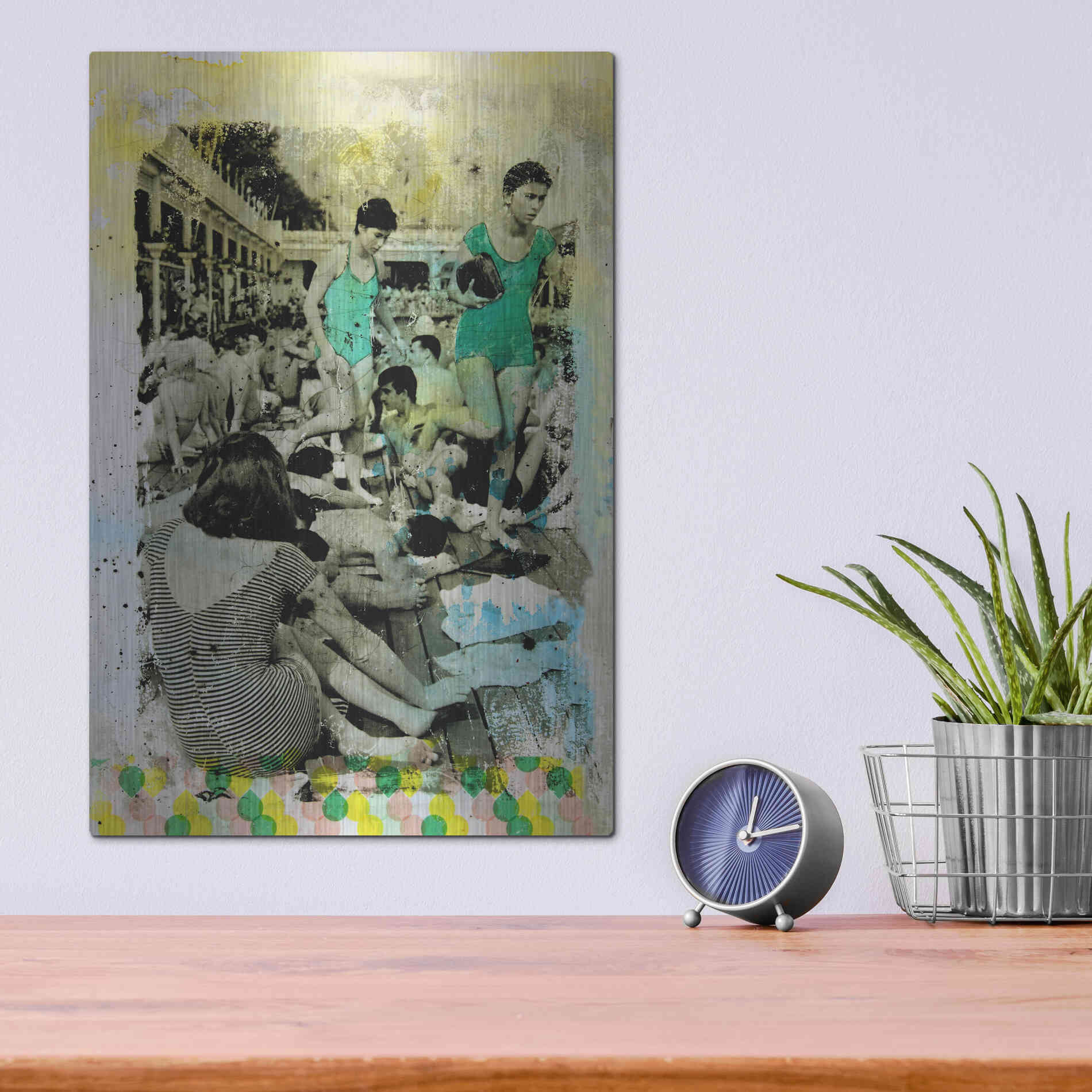 Luxe Metal Art 'One Piece' by DB Waterman, Metal Wall Art,12x16