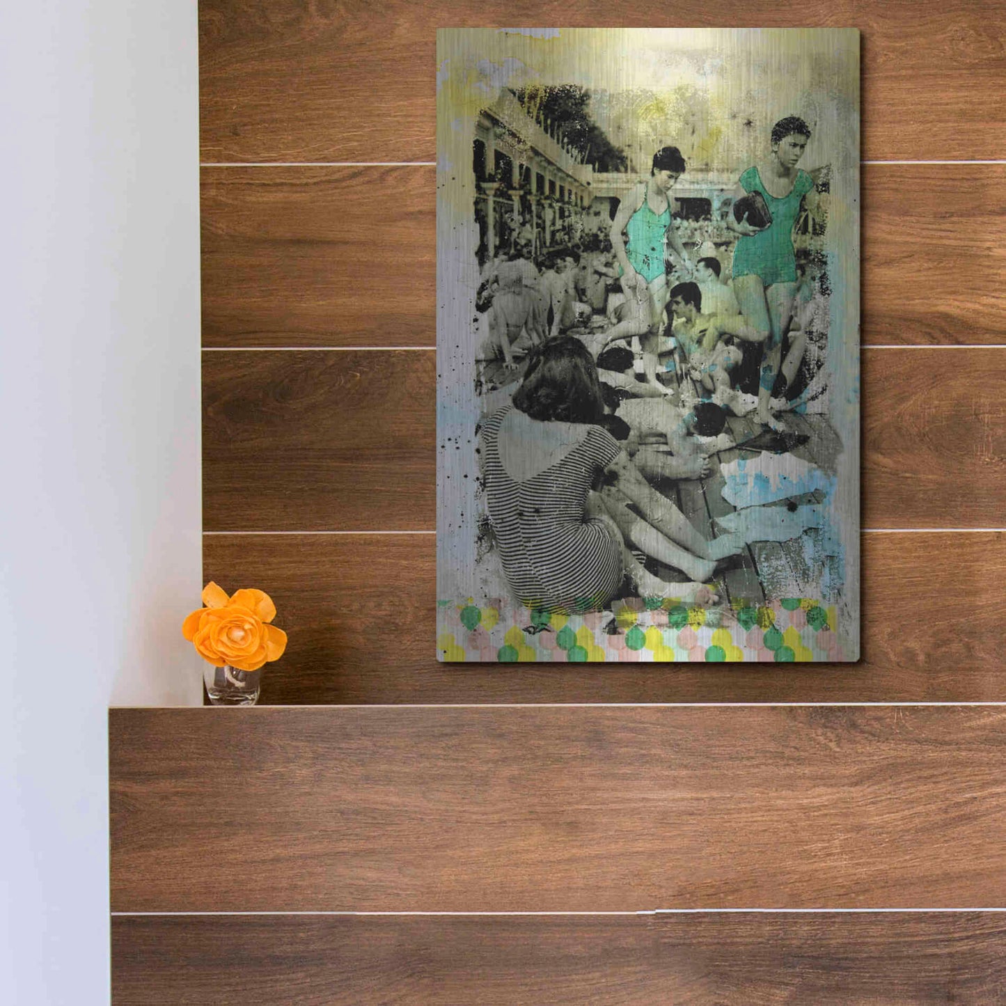 Luxe Metal Art 'One Piece' by DB Waterman, Metal Wall Art,12x16