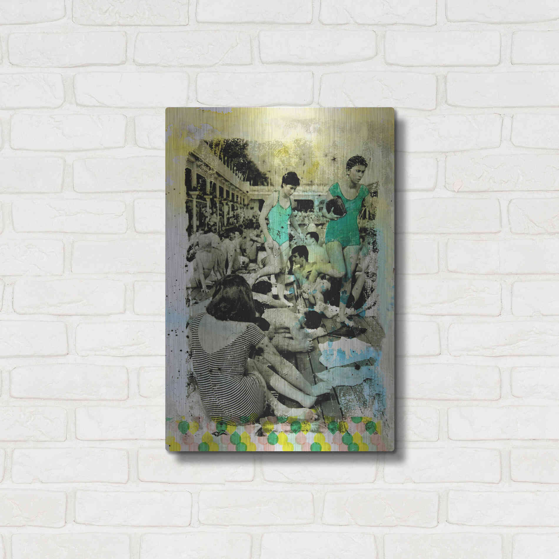 Luxe Metal Art 'One Piece' by DB Waterman, Metal Wall Art,16x24