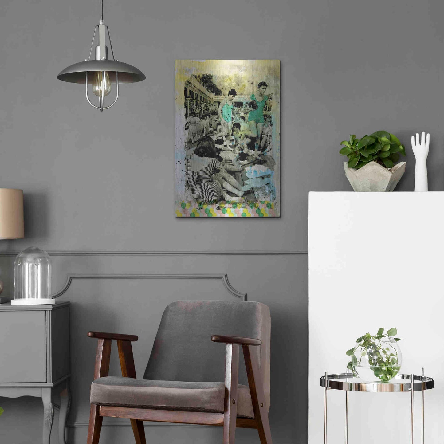 Luxe Metal Art 'One Piece' by DB Waterman, Metal Wall Art,16x24