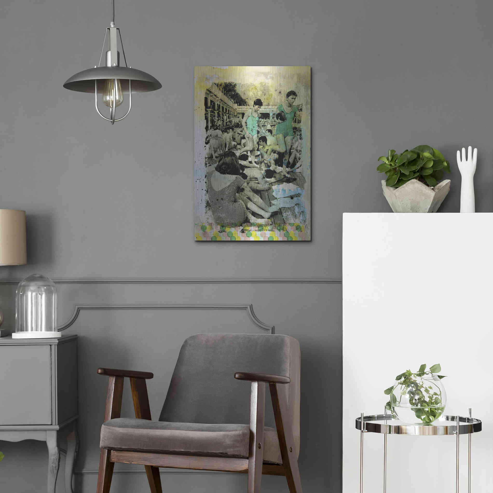 Luxe Metal Art 'One Piece' by DB Waterman, Metal Wall Art,16x24