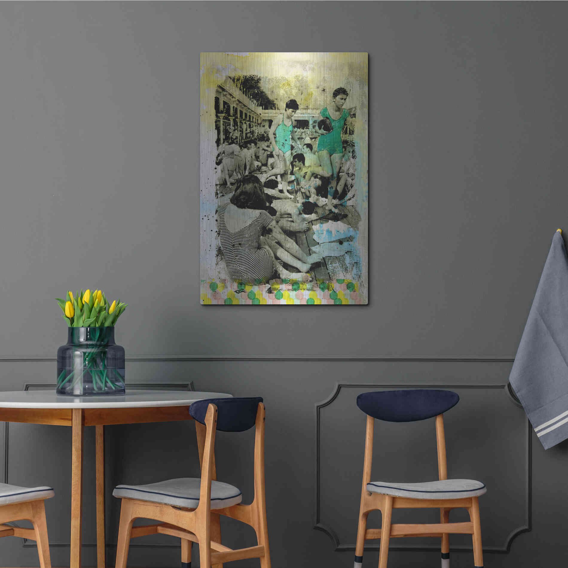 Luxe Metal Art 'One Piece' by DB Waterman, Metal Wall Art,24x36