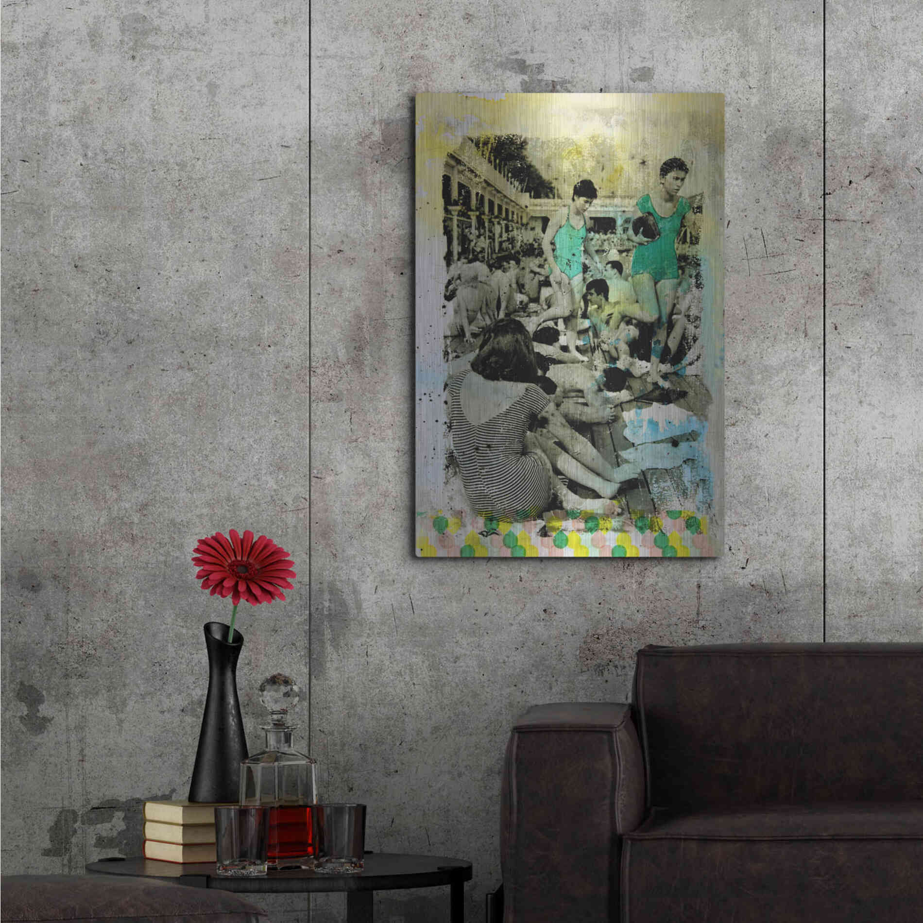 Luxe Metal Art 'One Piece' by DB Waterman, Metal Wall Art,24x36