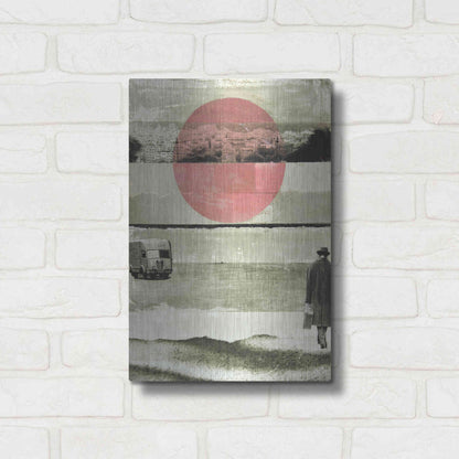 Luxe Metal Art 'Pink Moon Rising' by DB Waterman, Metal Wall Art,12x16